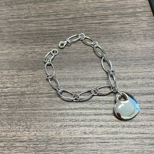Sterling silver heart bracelet